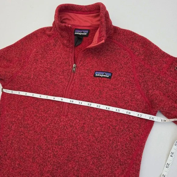 Patagonia Better Sweater Red Pullover Quarter Zip Long‎ Sleeve Small S - Picture 9 of 13